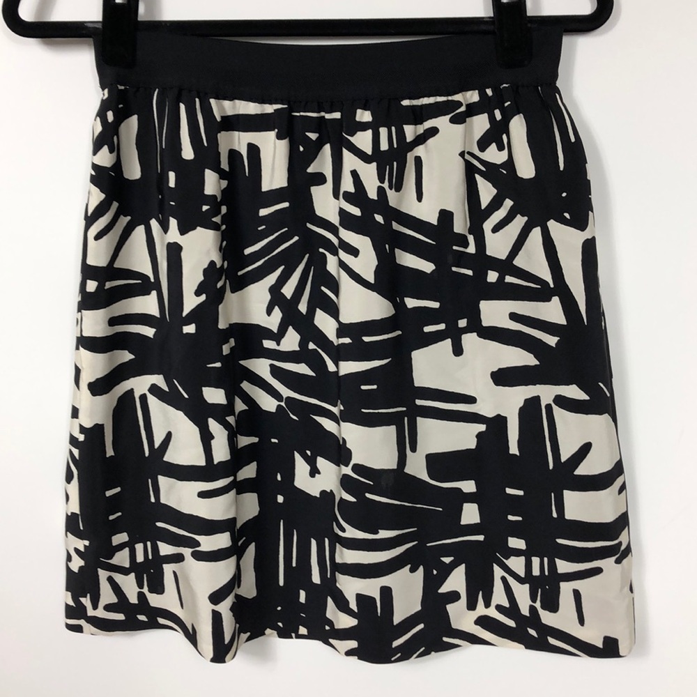 Tibi>Silk Abstract Stretch Lined Miniskirt Nwot - image 2